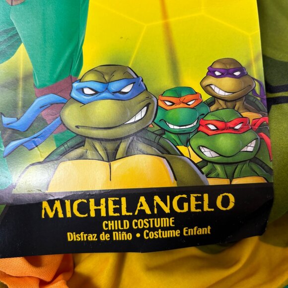 Michelangelo Mutant Ninja Turtles  Costume Medium 7-10  NWT - Picture 3 of 7
